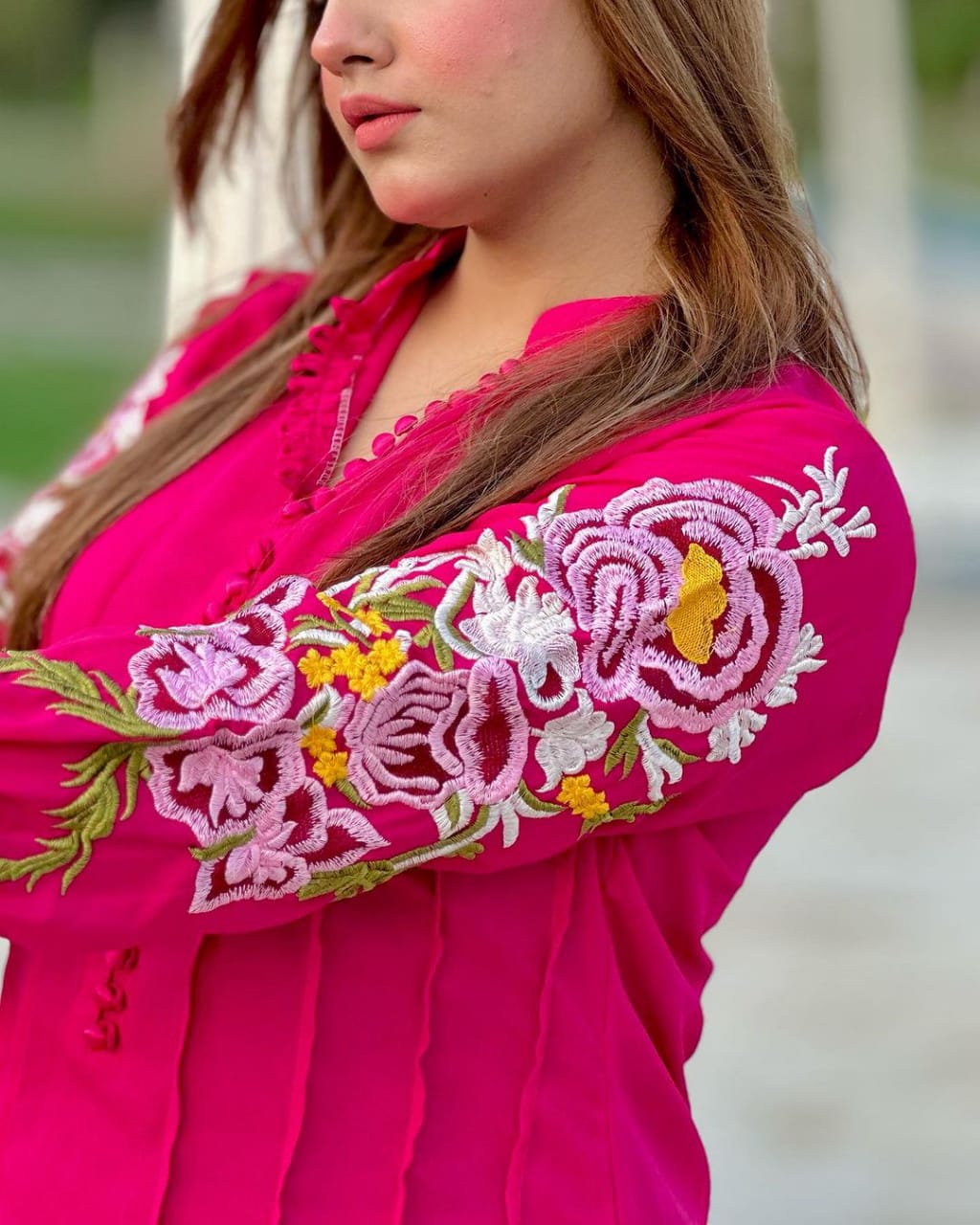 Rozee's Flower sleeves Embroidery 2Pc